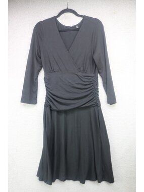 betabrand red eye travel dress Betabrand Red Eye Travel Dress Gray Hooded Stetch Vacation Size XS